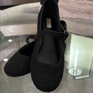 Bandolino Black Tweed Mary Jane Flats